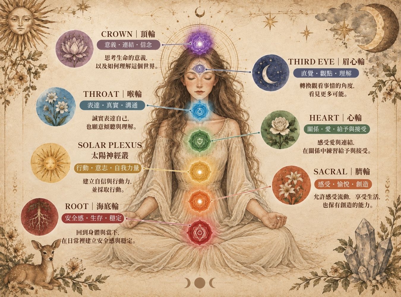 七脈輪介紹｜七個脈輪分別代表什麼