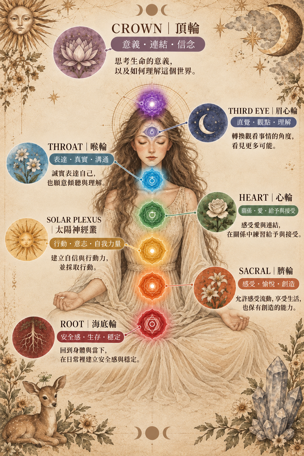 七脈輪介紹｜七個脈輪分別代表什麼